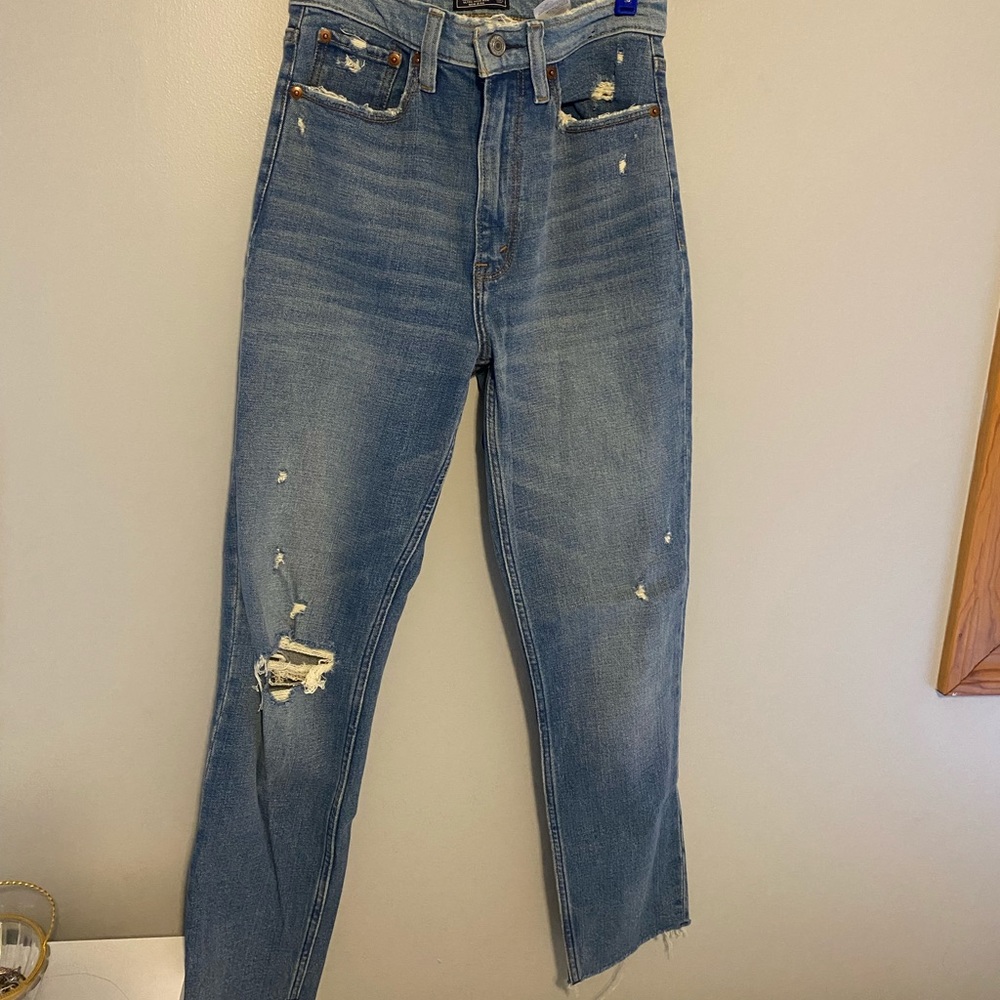 Ultra high rise mom jeans